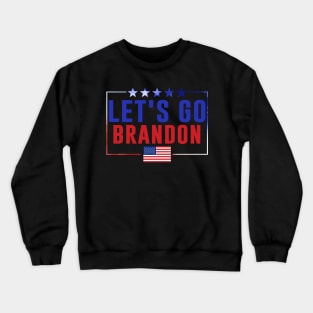 Let's Go Brandon Conservative US Flag Anti Biden American Crewneck Sweatshirt